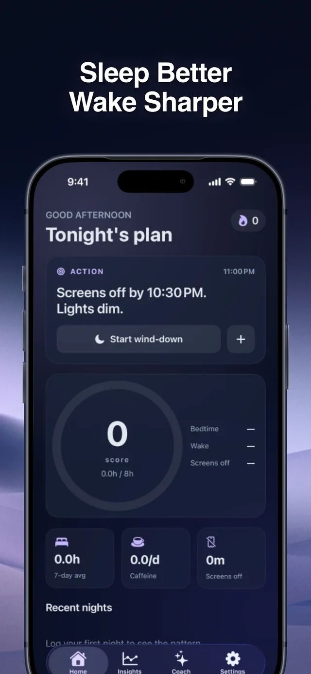 Nightly sleep summary