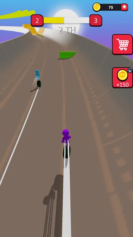 Overtaking rivals near the finish